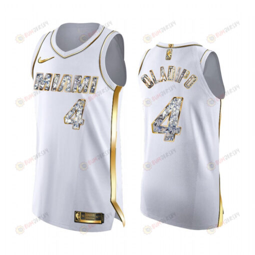 Victor Oladipo Heat 4 2022 Playoffs Jersey White Diamond Edition