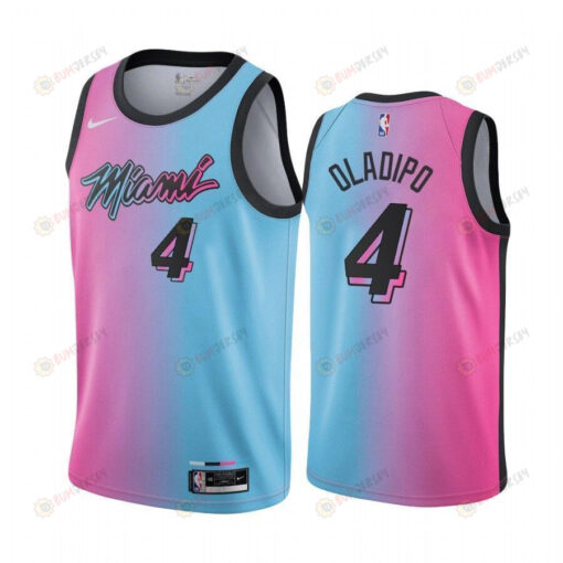 Victor Oladipo Miami Heat Blue Pink City Edition Trade Jersey