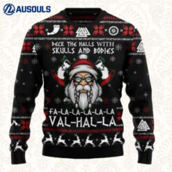 Viking Deck The Halls With Skulls Ugly Sweaters For Men Women Unisex