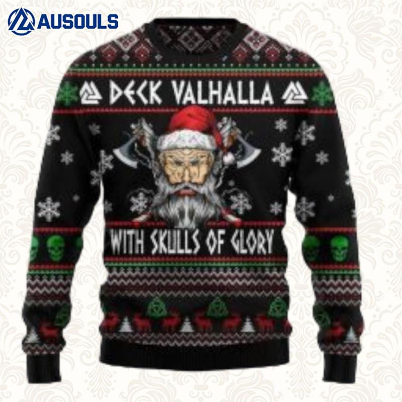 Viking Deck Vahalla Ugly Sweaters For Men Women Unisex
