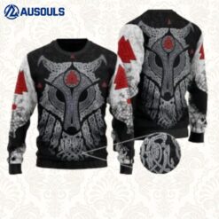 Viking Wolf And Raven Ugly Sweaters For Men Women Unisex