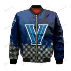 Villanova Wildcats Bomber Jacket 3D Printed Basketball Net Grunge Pattern