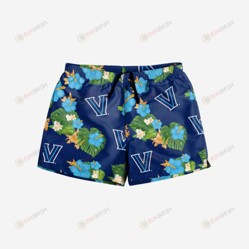 Villanova Wildcats Floral Hawaiian Men Shorts Swim Trunks - Print Shorts