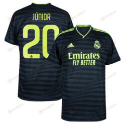 Vin?cius J?nior 20 Real Madrid 2022/23 Third Men Jersey - Black