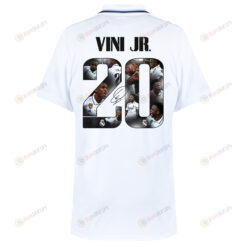 Vin?cius J?nior 20 Real Madrid Photos And Sign 2022-23 Home Men Jersey-White