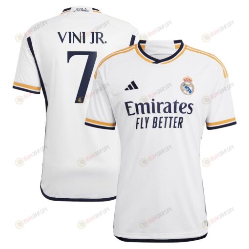 Vinicius Jr. 7 Real Madrid 2023-24 Home Jersey - White