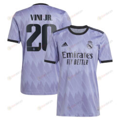 Vinicius Junior 20 Real Madrid Men 2022/23 Away Player Jersey - Purple