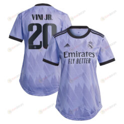 Vinicius Junior 20 Real Madrid Women 2022/23 Away Player Jersey - Purple