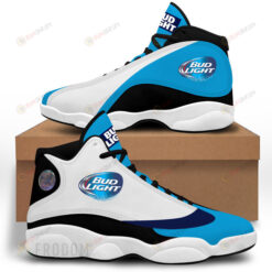 Vintage Bud Light Logo Pattern Air Jordan 13 Shoes Sneakers In Blue White