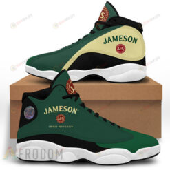 Vintage Jameson Whiskey Logo Pattern Air Jordan 13 Shoes Sneakers In Green