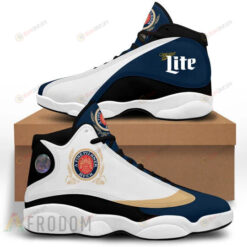 Vintage Miller Lite Logo Pattern Air Jordan 13 Shoes Sneakers In Blue White