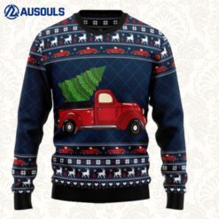 Vintage Red Truck Ugly Sweaters For Men Women Unisex