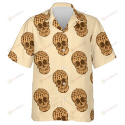 Vintage Style Human Skull Face Peanut Hawaiian Shirt