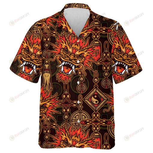 Vintage Style With Fantasy Dragon Head Hawaiian Shirt