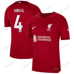 Virgil Van Dijk 4 Liverpool Men 2022/23 Home Jersey - Red