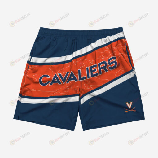 Virginia Cavaliers Big Wordmark Hawaiian Men Shorts Swim Trunks - Print Shorts