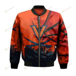 Virginia Cavaliers Bomber Jacket 3D Printed Basketball Net Grunge Pattern