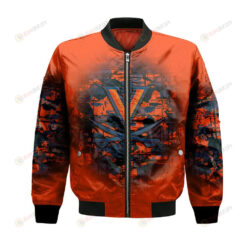 Virginia Cavaliers Bomber Jacket 3D Printed Camouflage Vintage