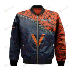 Virginia Cavaliers Bomber Jacket 3D Printed Grunge Polynesian Tattoo