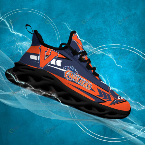 Virginia Cavaliers Logo Pattern 3D Max Soul Sneaker Shoes In Blue Orange