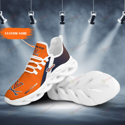 Virginia Cavaliers Logo Pattern Custom Name 3D Max Soul Sneaker Shoes