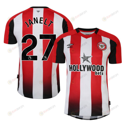 Vitaly Janelt 27 Brentford FC 2023-24 Premier League Home Men Jersey - Red