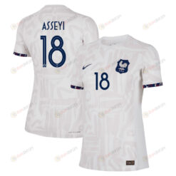 Viviane Asseyi 18 France Women's National Team 2023-24 World Cup Away Women Jersey