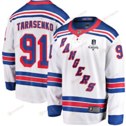 Vladimir Tarasenko 91 New York Rangers Stanley Cup 2023 Playoffs Patch Away Breakaway Men Jersey - White