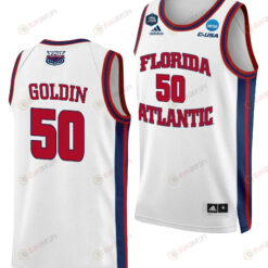 Vladislav Goldin 50 FAU Owls 2023 Final Four Basketball Men Jersey- White