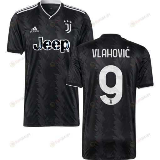 Vlahovic 9 Juventus Men 2022/23 Away Jersey - Black