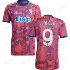 Vlahovic 9 Juventus Men 2022/23 Third Jersey - Pink/Blue