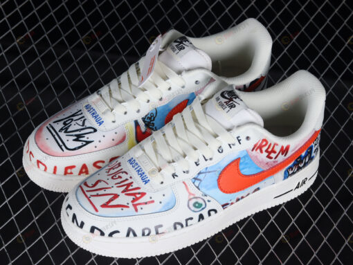 Vlone x Nike Air Force 1 07 Low White Black Shoes Sneakers