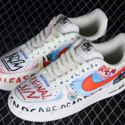 Vlone x Nike Air Force 1 07 Low White Black Shoes Sneakers