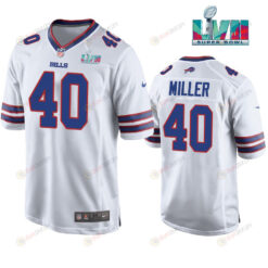 Von Miller 40 Buffalo Bills Super Bowl LVII Away Player Men Jersey - White Jersey
