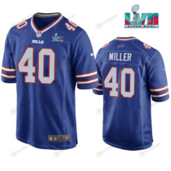 Von Miller 40 Buffalo Bills Super Bowl LVII Game Player Men Jersey - Royal Jersey