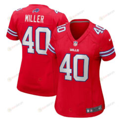 Von Miller 40 Buffalo Bills Women's Alternate Game Jersey - Red