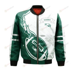 Wagner Seahawks Bomber Jacket 3D Printed Flame Ball Pattern