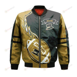 Wake Forest Demon Deacons Bomber Jacket 3D Printed Flame Ball Pattern