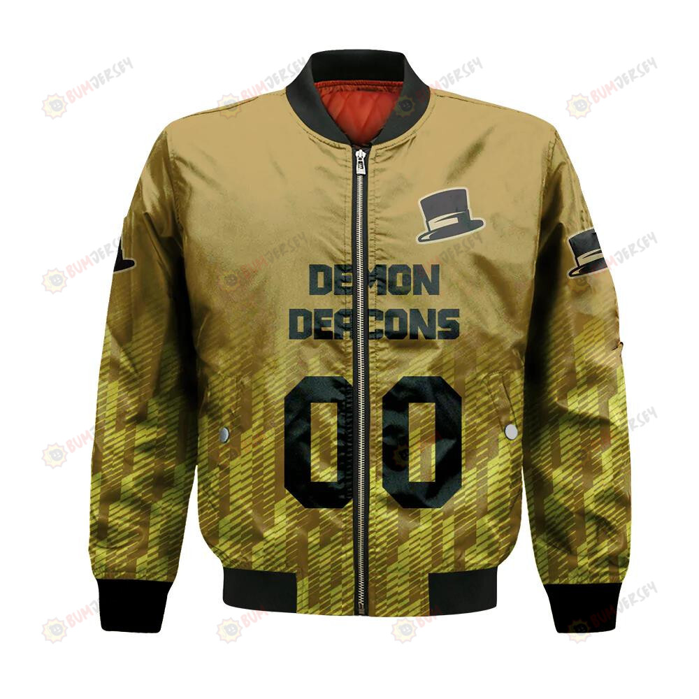 Wake Forest Demon Deacons Bomber Jacket 3D Printed Team Logo Custom Text And Number