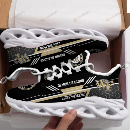 Wake Forest Demon Deacons Logo Custom Name Pattern 3D Max Soul Sneaker Shoes