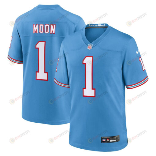 Warren Moon 1 Tennessee Titans Oilers Throwback Retired Men's Jersey - Light Blue