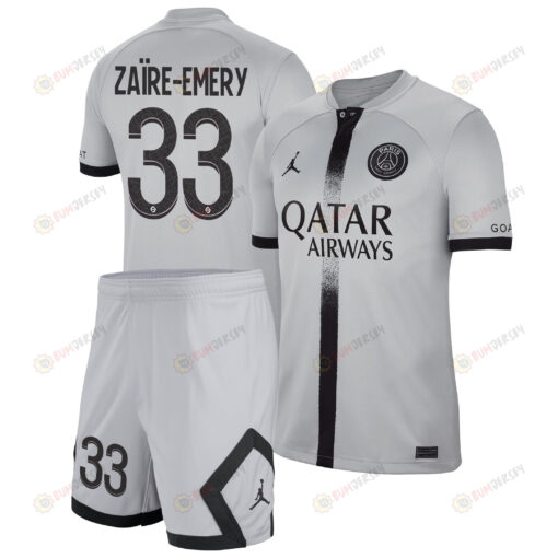 Warren Za?re-Emery 33 Paris Saint-Germain Away Kit 2022-23 Men Jersey - Black