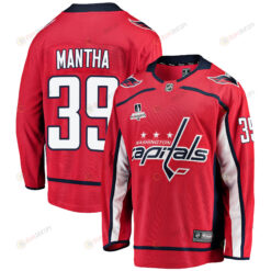 Washington Capitals Anthony Mantha 39 Home 2022 Stanley Cup Playoffs Breakaway Men Jersey - Red