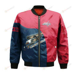 Washington Capitals Bomber Jacket 3D Printed Curve Style Custom Text And Number