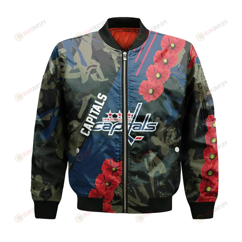 Washington Capitals Bomber Jacket 3D Printed Sport Style Keep Go on