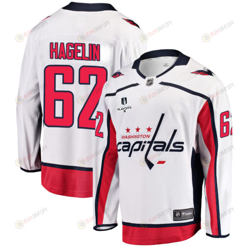 Washington Capitals Carl Hagelin 62 Away 2022 Stanley Cup Playoffs Breakaway Men Jersey - White