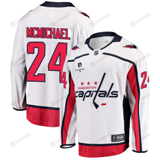 Washington Capitals Connor McMichael 24 Away 2022 Stanley Cup Playoffs Breakaway Men Jersey - White