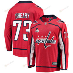 Washington Capitals Conor Sheary 73 Home 2022 Stanley Cup Playoffs Breakaway Men Jersey - Red