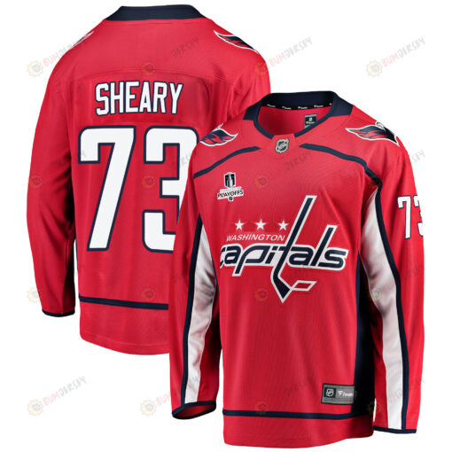 Washington Capitals Conor Sheary 73 Home 2022 Stanley Cup Playoffs Breakaway Men Jersey - Red