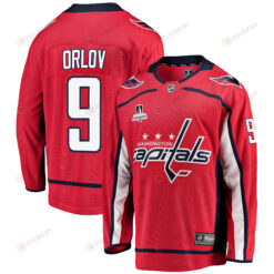 Washington Capitals Dmitry Orlov 9 Home 2022 Stanley Cup Playoffs Breakaway Men Jersey - Red